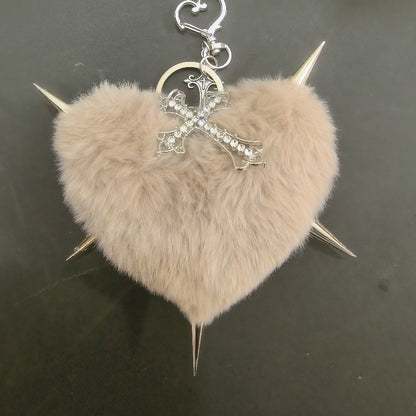 Punk Plush Heart Rivet Hair Clip - photo 11