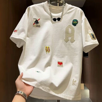 Mens Casual Letter Print T-Shirts