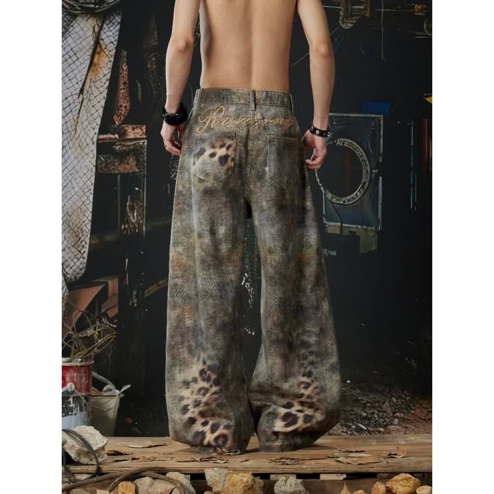 Y2K Leopard Print Wide-Leg Scimitar Pants - photo 3