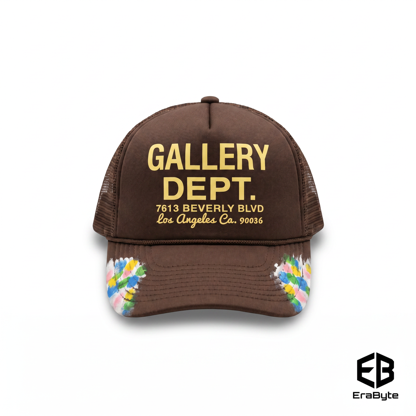 Hand-Painted Graffiti Mesh Baseball Cap