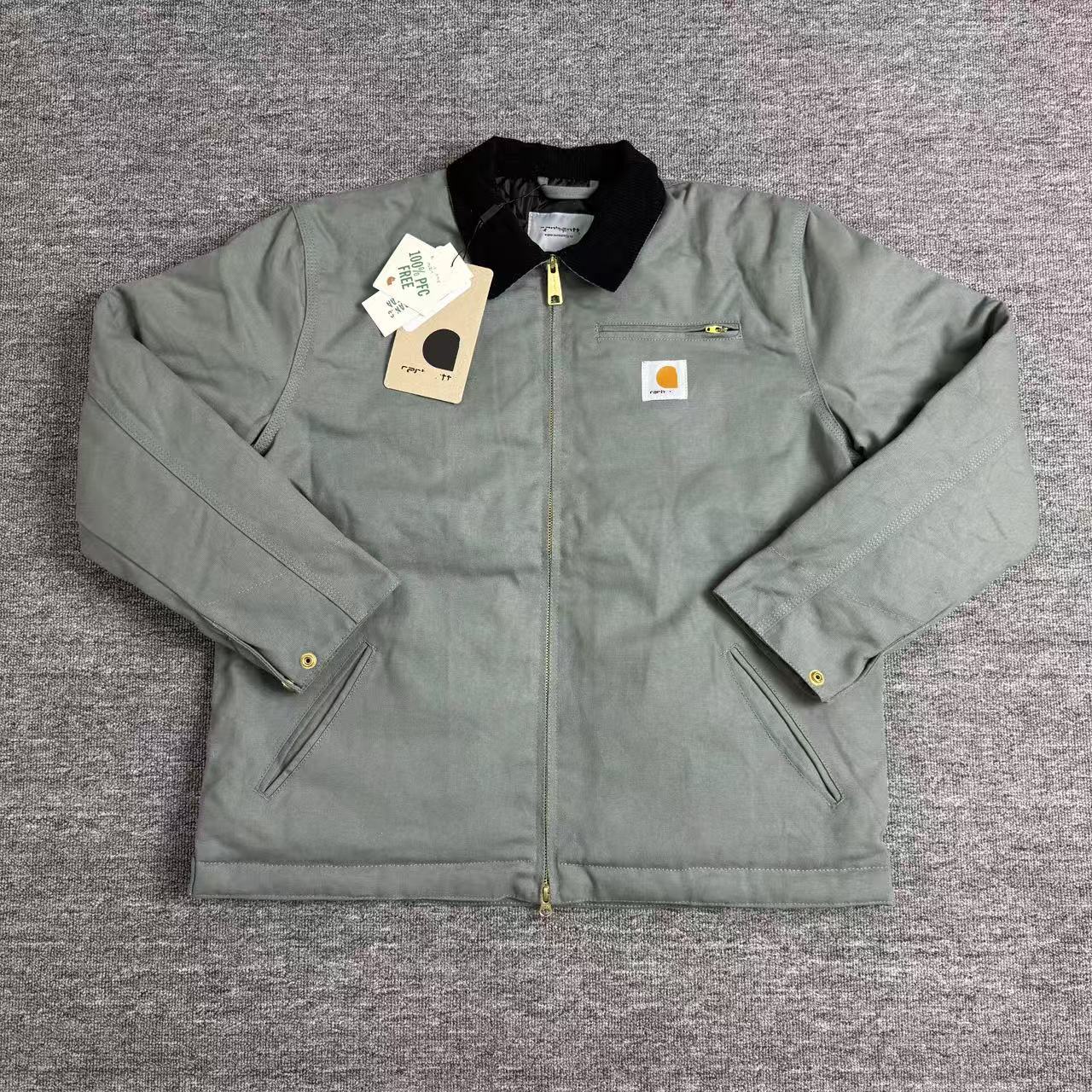 Washed Canvas Lapel Coat