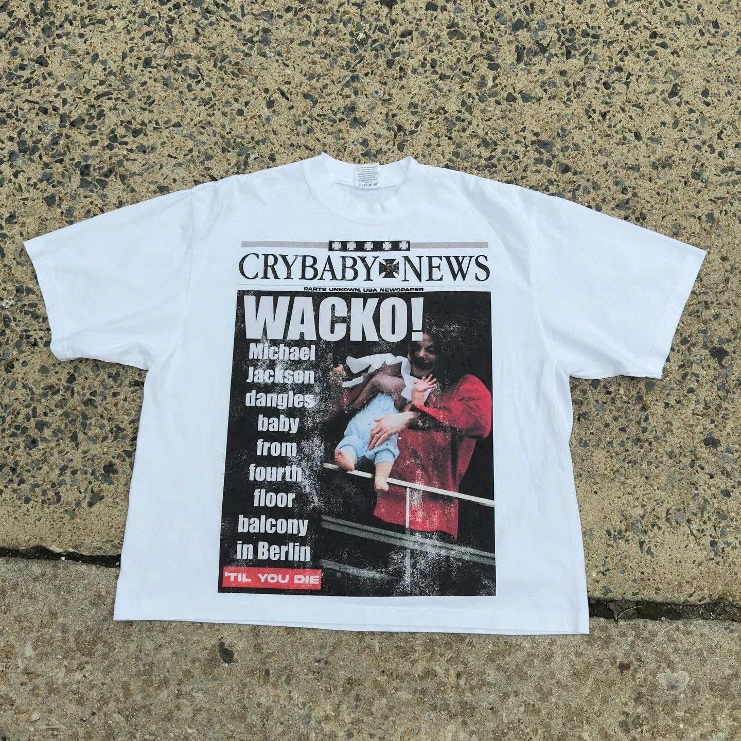 Oversized Graphic Print Cotton Tee