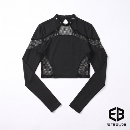 Punk Mesh Long Sleeve Top