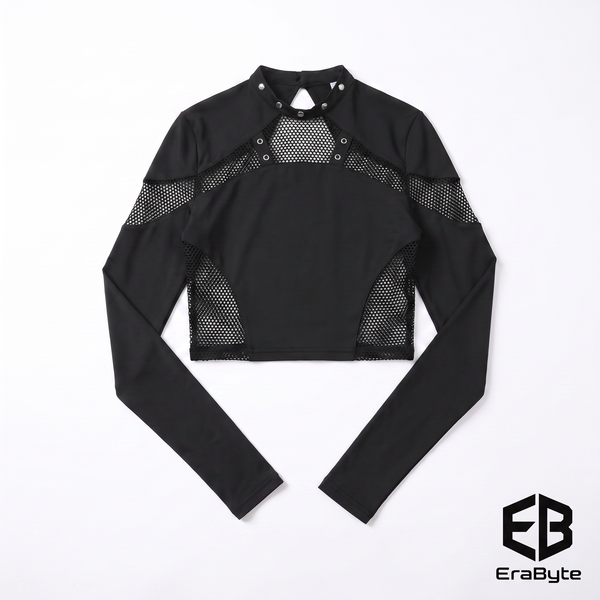 Punk Mesh Long Sleeve Top