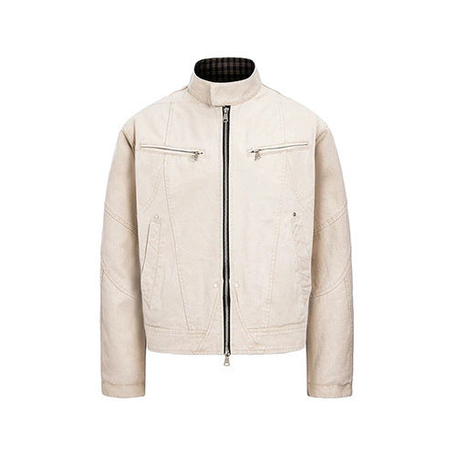 Clean-Fit Washed Canvas Jacket