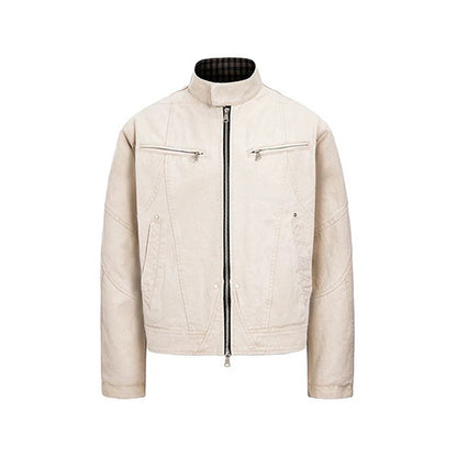 Clean-Fit Washed Canvas Jacket