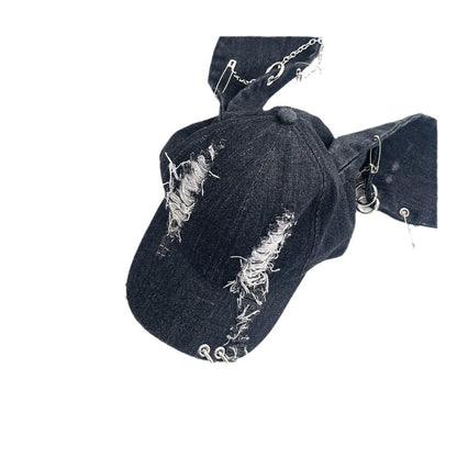Trendy Rabbit Ear Denim Baseball Cap