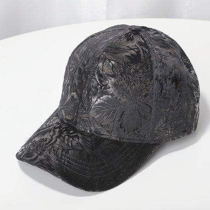 Retro Baseball Cap with Leopard Print