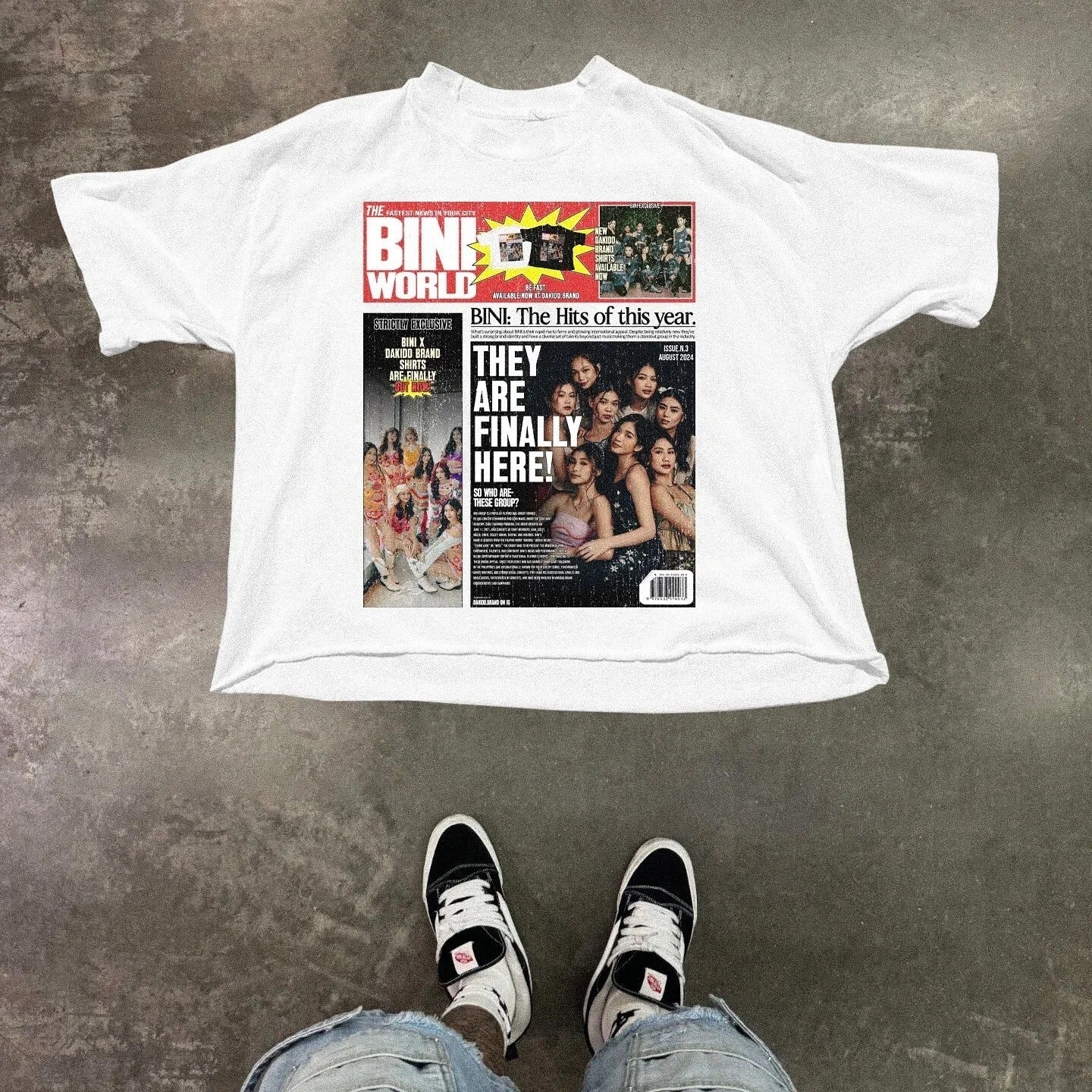 Oversized Graphic Print Cotton Tee