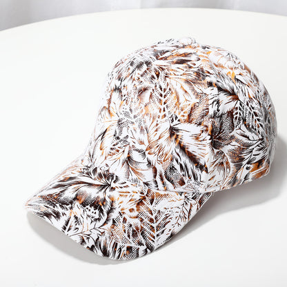 Retro Baseball Cap with Leopard Print