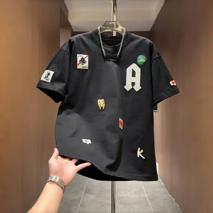 Mens Casual Letter Print T-Shirts