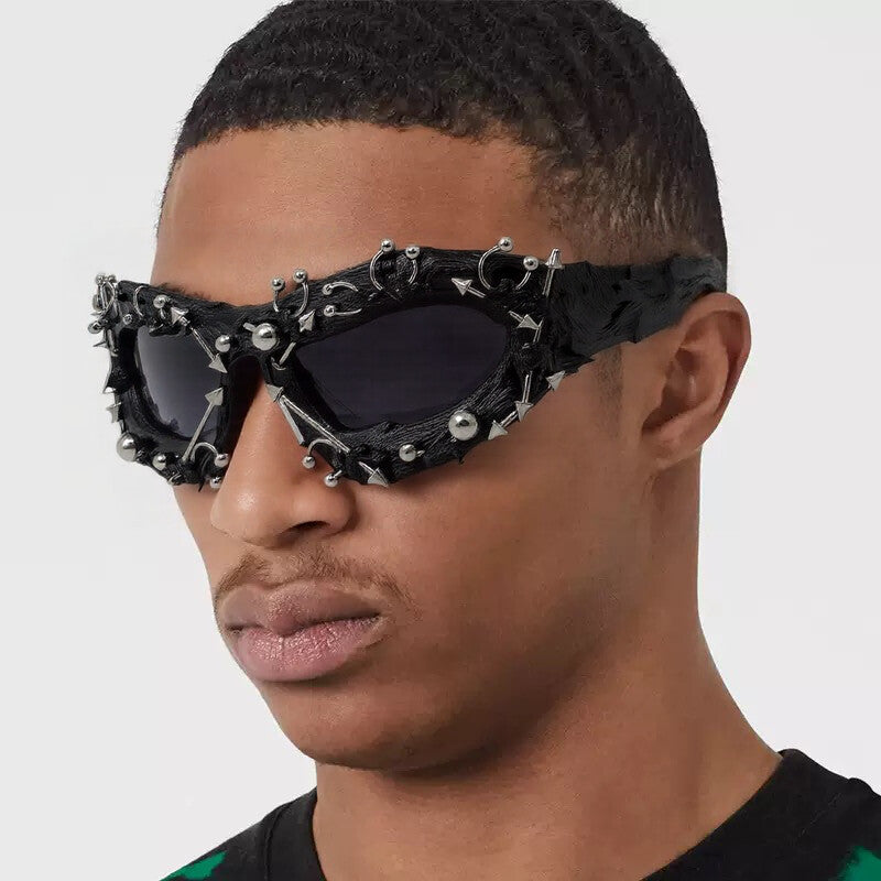 Punk Geometric Frame Sunglasses UV400 - photo 2