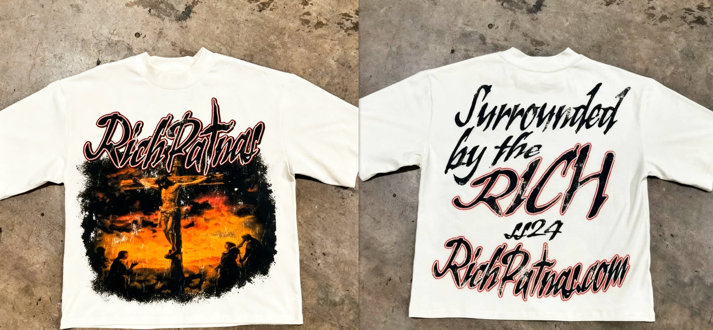 Oversized Graphic Print Cotton Tee