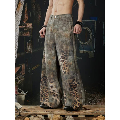 Y2K Leopard Print Wide-Leg Scimitar Pants - photo 4