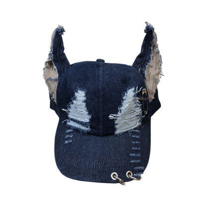 Punk Rabbit Ear Baseball Cap with Chains - photo 8
