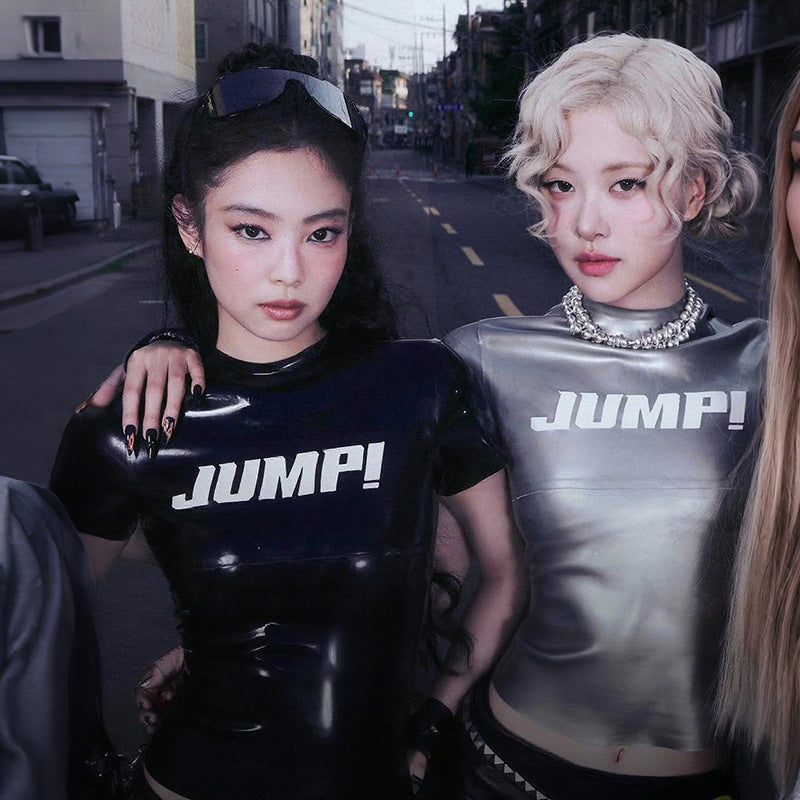 Y2K Letter-Print Slim Crewneck Tee - photo 2