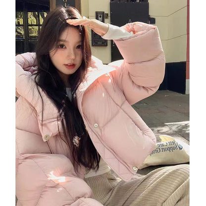 Women's Loose Fit Hooded Puffer Jacket - photo 4