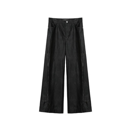 Retro Deconstructed Straight Leg Casual Pants