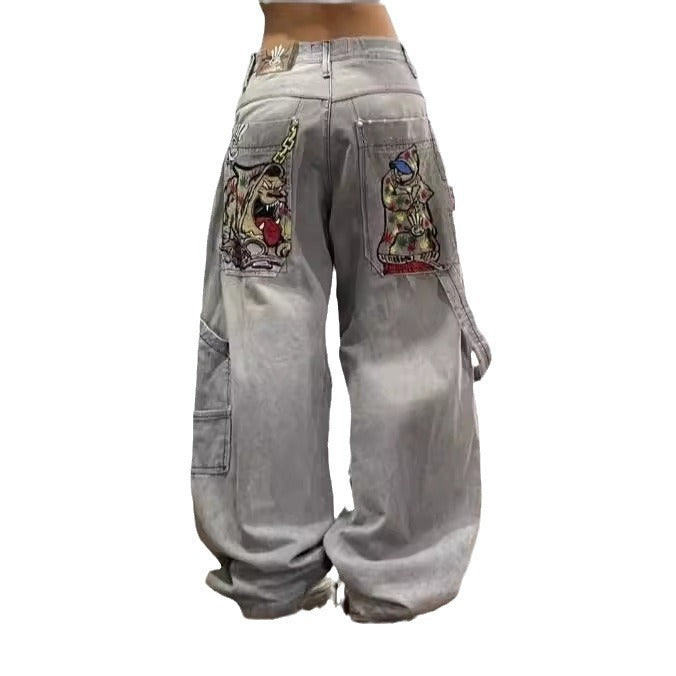 Y2K Gradient Wash Loose Straight Jeans - photo 2