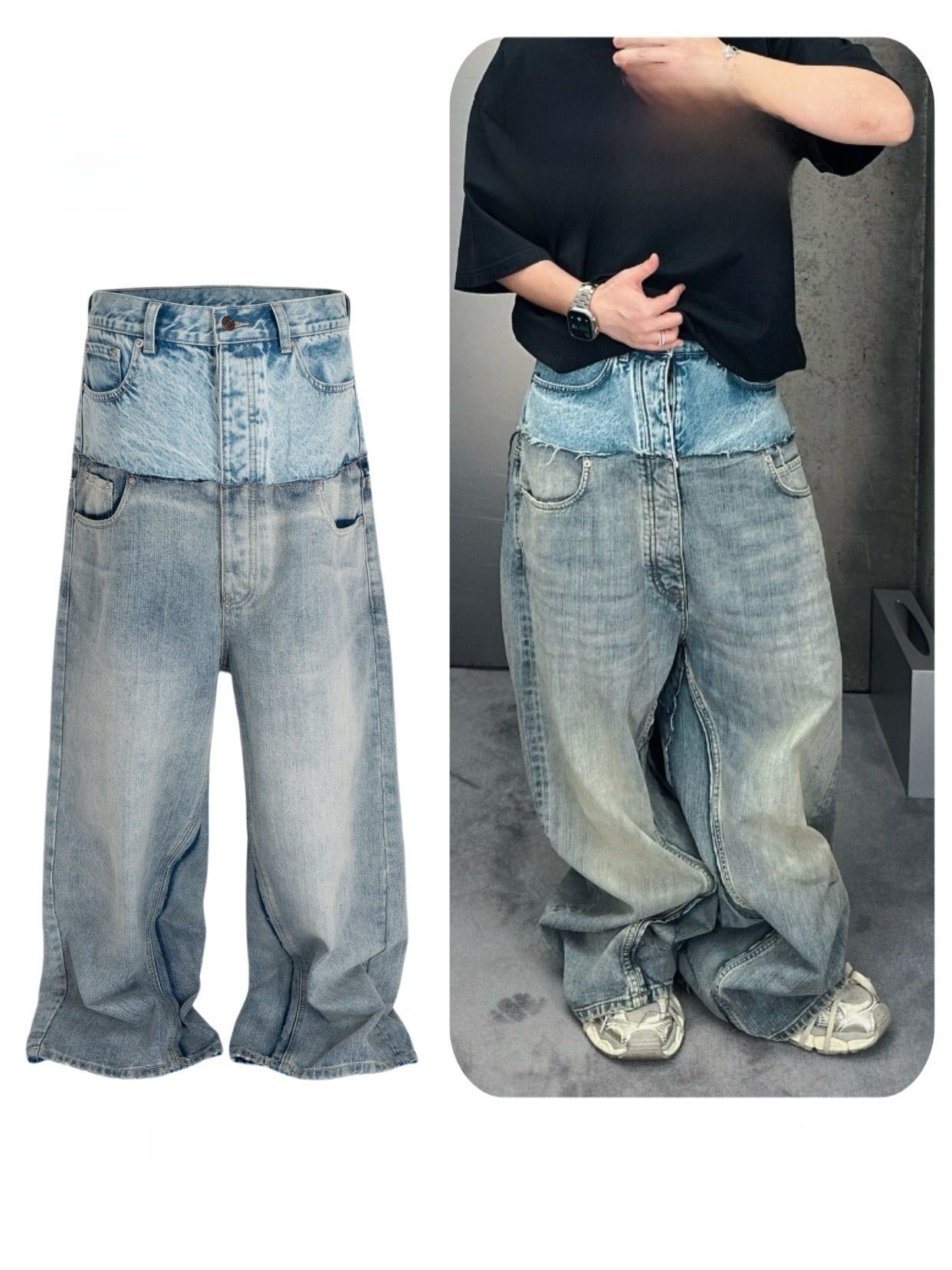 Parisian Vintage Wide-Leg Jeans - photo 6