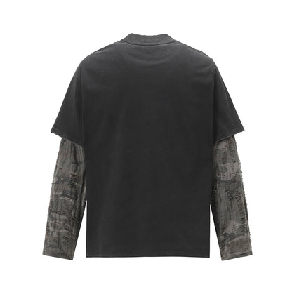 Washed Cotton Long-Sleeve Tee