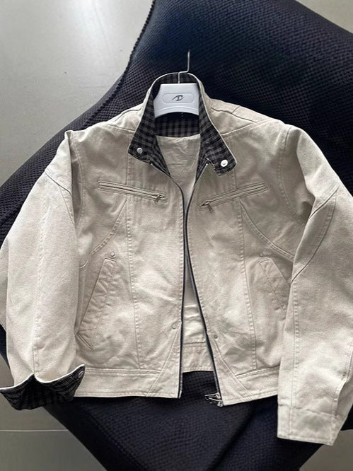Clean-Fit Washed Canvas Jacket