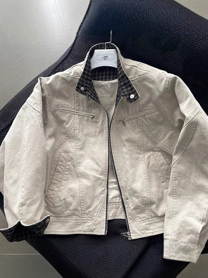 Clean-Fit Washed Canvas Jacket