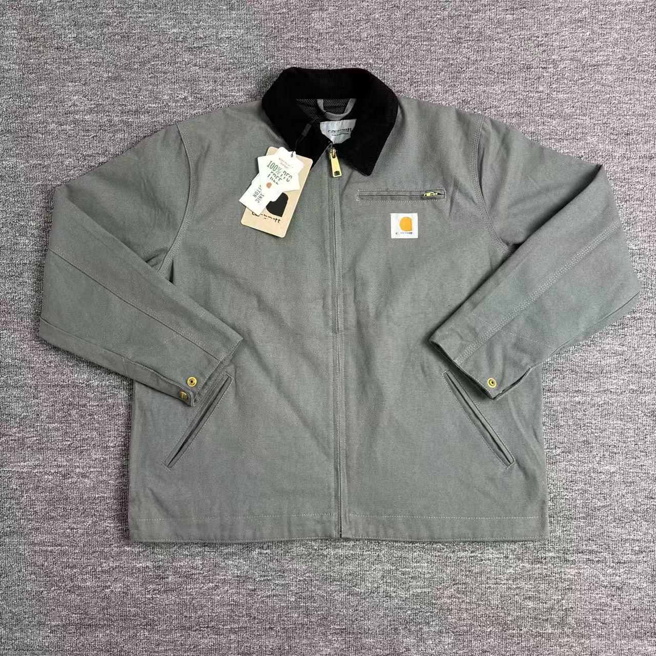 Washed Canvas Lapel Coat