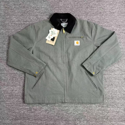 Washed Canvas Lapel Coat