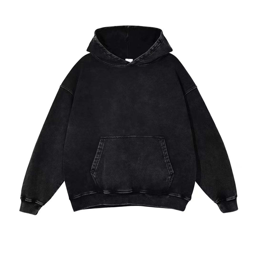 Vintage Wash Hip-Hop Hoodie