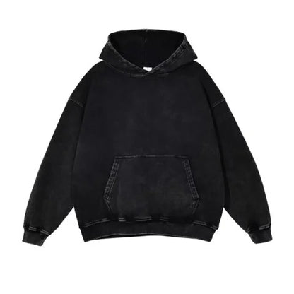 Vintage Wash Hip-Hop Hoodie