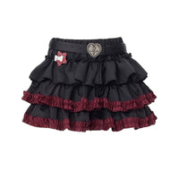 Y2K Punk Layered Cake Skirt with Belt - photo 2