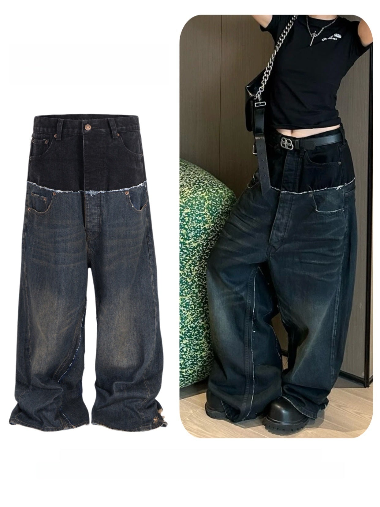 Parisian Vintage Wide-Leg Jeans - photo 4