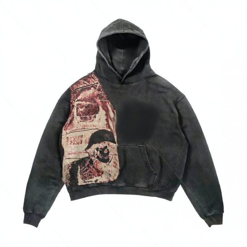 Oversized Print Streetwear Hoodie