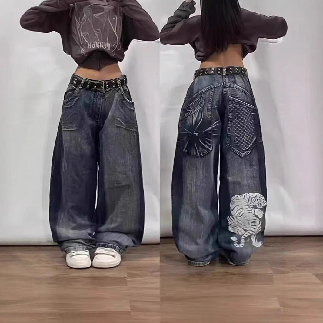 Y2K Gradient Wash Loose Straight Jeans - photo 8