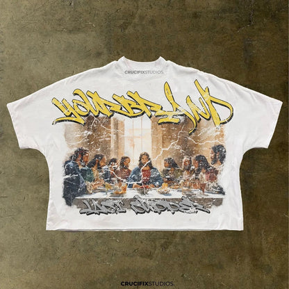 Oversized Graphic Print Cotton Tee