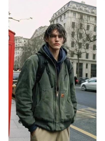 Heavy-Duty Washed Canvas Work Jacket