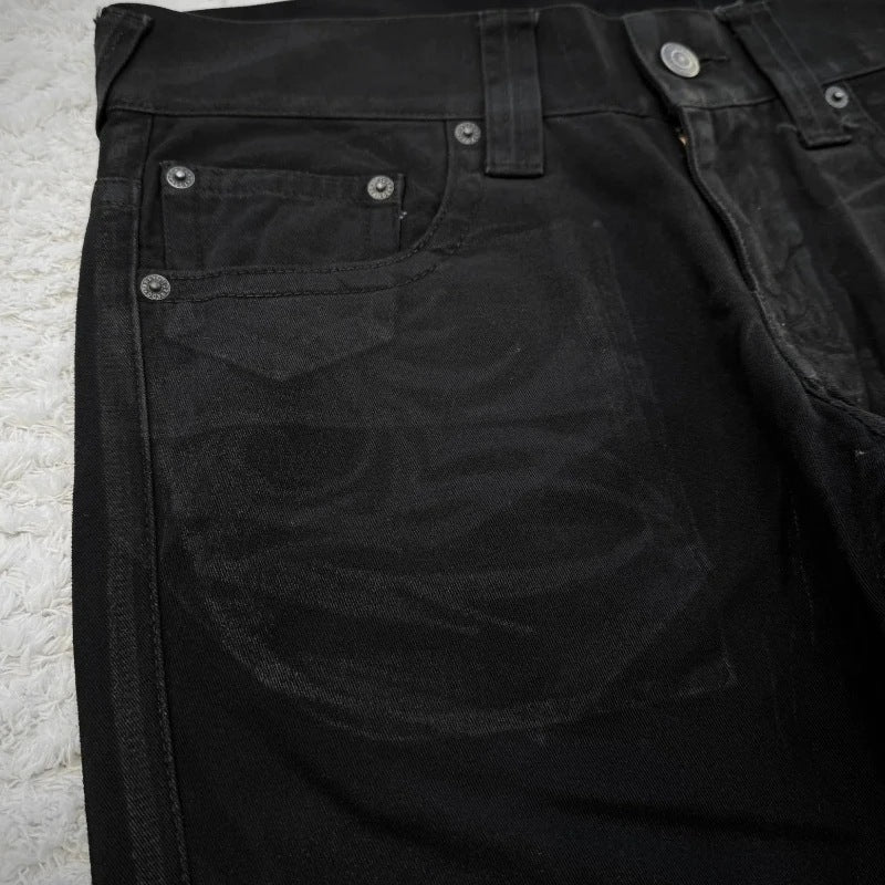Retro Punk Patchwork Flared Jeans - photo 5