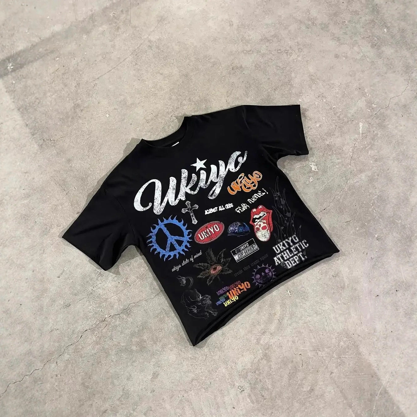 Oversized Graphic Print Cotton Tee