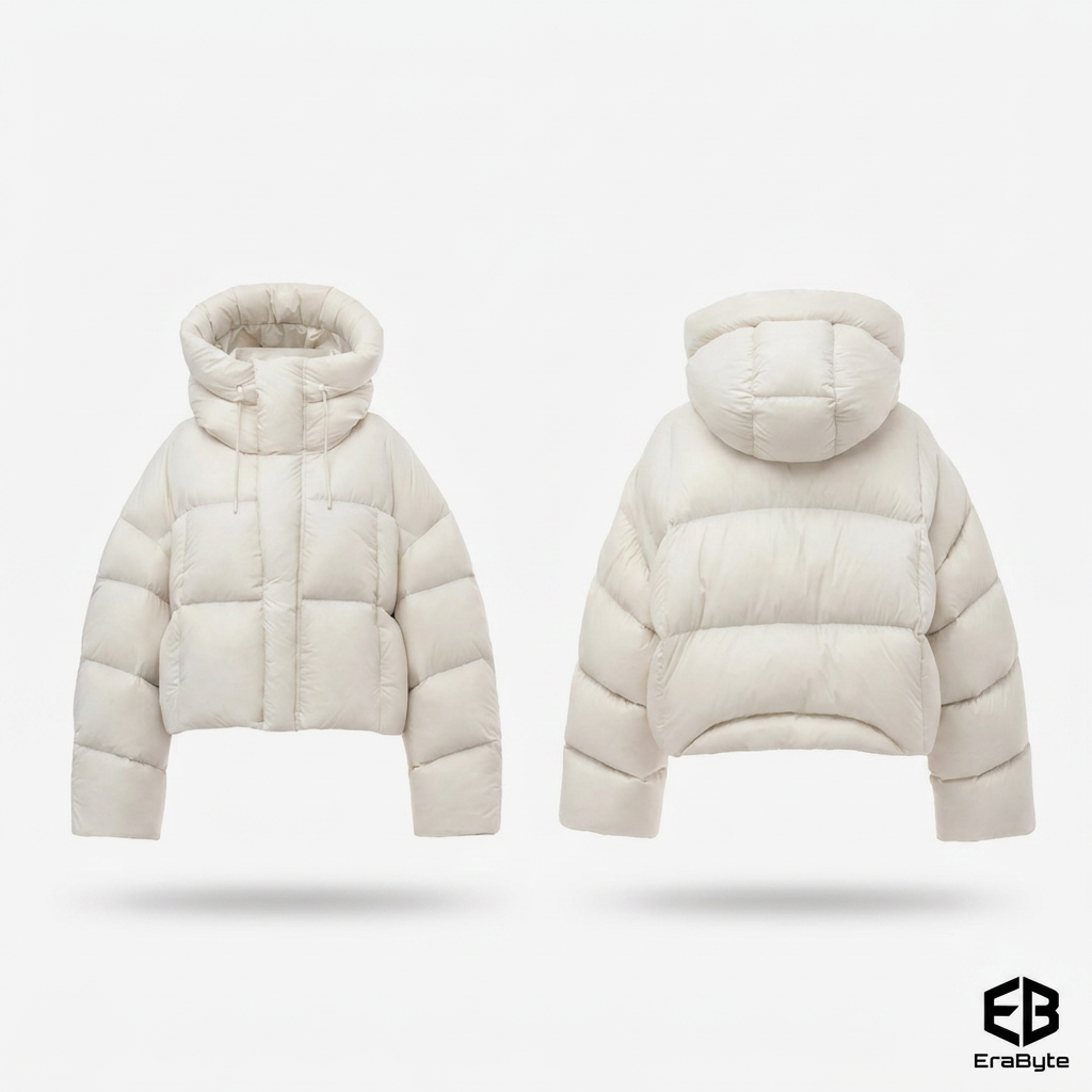 Women's Loose Fit Hooded Puffer Jacket