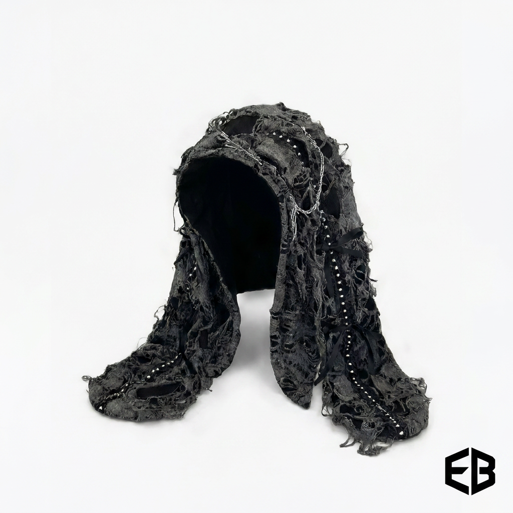 Punk Style Cotton Beanie with Chains