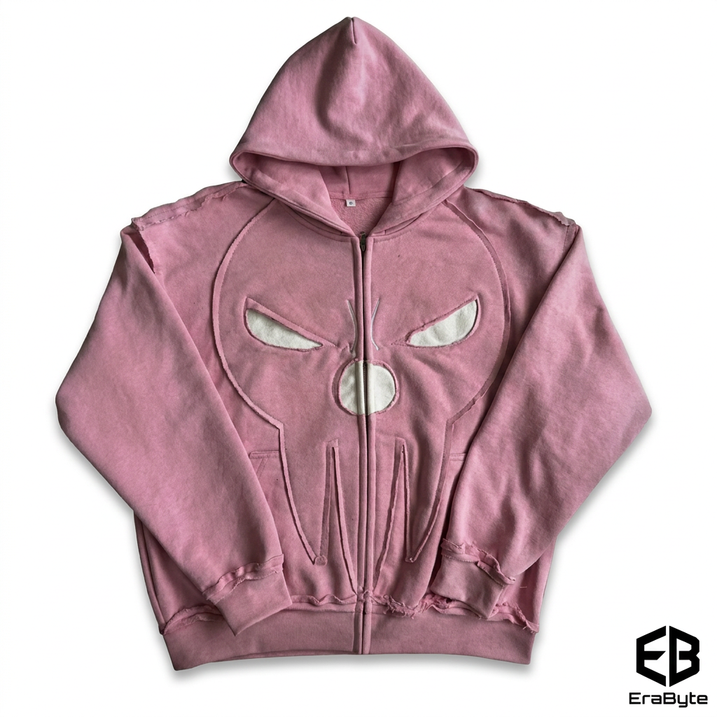 Y2K Patch Graphic Pullover Hoodie