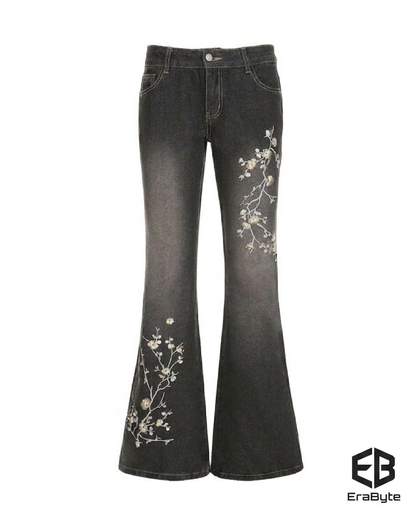 Distressed Washed Denim Jeans
