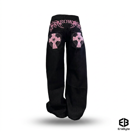 Women's Cross Patch Denim Jeans