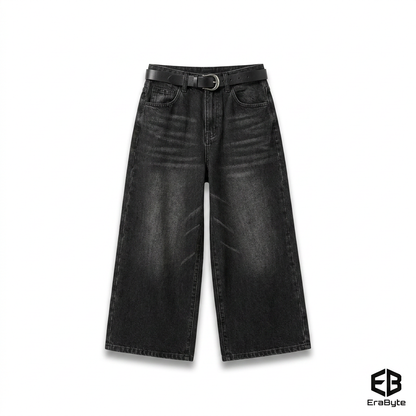 Vintage Distressed Denim Capris