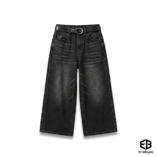 Vintage Distressed Denim Capris