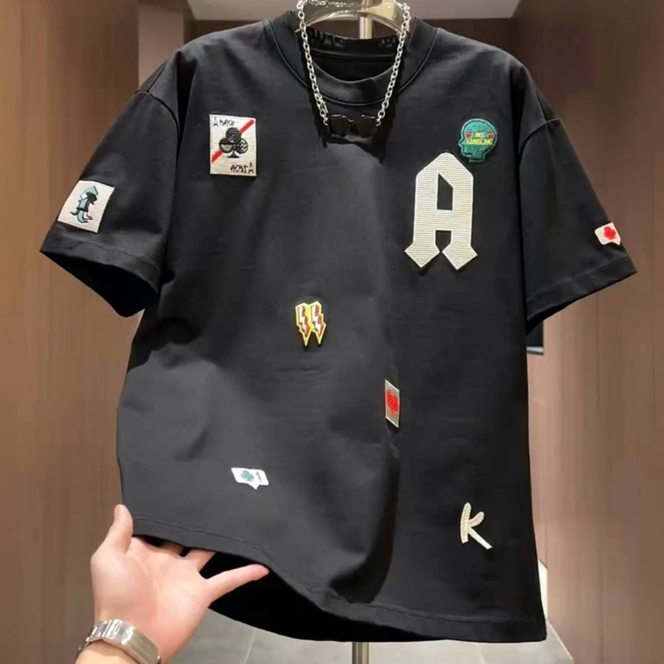 Mens Casual Letter Print T-Shirts