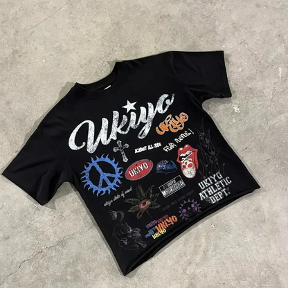 Oversized Graphic Print Cotton Tee