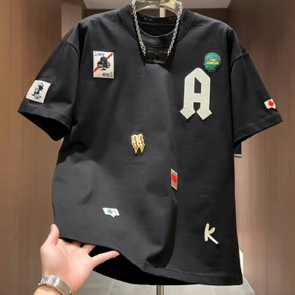 Mens Casual Letter Print T-Shirts