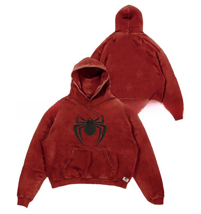 Digital Print Hooded Long-Sleeve Top
